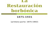 La Restauración borbónica 1875-1931 (primera parte: 1875-1902)