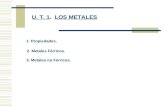 U. T. 1. LOS METALES 1. Propiedades. 2. Metales Férricos. 3. Metales no Férricos.
