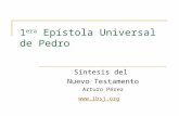 1 era Epístola Universal de Pedro Síntesis del Nuevo Testamento Arturo Pérez .