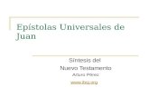 Epístolas Universales de Juan Síntesis del Nuevo Testamento Arturo Pérez .
