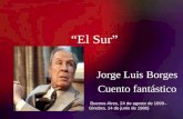 El Sur Jorge Luis Borges Cuento fantástico (Buenos Aires, 24 de agosto de 1899– Ginebra, 14 de junio de 1986)