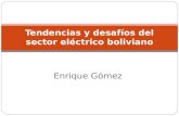 Enrique Gómez Tendencias y desafíos del sector eléctrico boliviano.