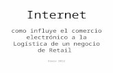 Internet como influye el comercio electrónico a la Logística de un negocio de Retail Enero 2012.