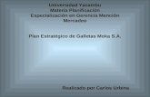 Universidad Yacambu Materia Planificación Especialización en Gerencia Mención Mercadeo Plan Estratégico de Galletas Moka S.A. Realizado por Carlos Urbina.