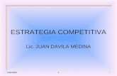 ESTRATEGIA COMPETITIVA Lic. JUAN DAVILA MEDINA 12/07/200911.