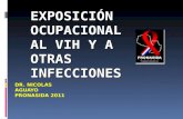 EXPOSICIÓN OCUPACIONAL AL VIH Y A OTRAS INFECCIONES DR. NICOLAS AGUAYO PRONASIDA 2011.