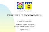 INGENIERÍA ECONÓMICA Primer Semestre 2001 Profesor: Víctor Aguilera e-mail: vaguiler@ind.utfsm.cl Apuntes Nº 3.