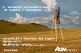 Buenos Aires: 23 de Abril de 2013 6º Seminario Latinoamericano de Seguros y Reaseguros Desarrollo y Desafíos del Seguro Agropecuario en América Latina.