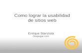 Como lograr la usabilidad de sitios web Enrique Stanziola Despegar.com.