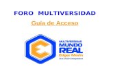 FORO MULTIVERSIDAD Guía de Acceso. DIRECCIÓN DE ACCESO  ategorias.html.