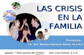 LAS CRISIS EN LA FAMILIA Lic. Enf. Nohemí Martínez Rosas. M.S.M.P Presenta Presenta: Iglesia Discípulos de Cristo San Luís Potosí, S.L.P. México.