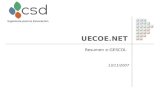 Ingeniería para la Innovación UECOE.NET Resumen e-GESCOL 13/11/2007.