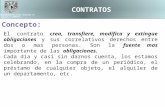 CONTRATOS Universidad Nacional Autónoma de México Concepto: El contrato crea, transfiere, modifica y extingue obligaciones y sus correlativos derechos.