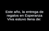 Entrega de Regalos Esperanza Viva 2010