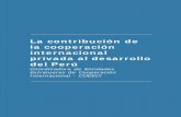 La contribución de la cooperación internacional privada al desarrollo del Perú