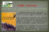 CIDOC Informa Manual Práctico del Apicultor Carlos Polaina, Madrid (España), 499 p. Esta compilación pretende que conozcas cuál es el medio natural que.