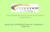 CONFEDERACIÓN URUGUAYA DE ENTEDIDADES COOPERATIVAS MESA DE COOPERATIVAS DE AHORRO Y CRÉDITO.