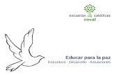 Educar para la paz Estructura · Desarrollo · Actuaciones.