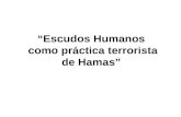 Escudos Humanos como práctica terrorista de Hamas.
