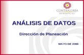 ANÁLISIS DE DATOS MAYO DE 2008 Dirección de Planeación.