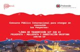 Concurso Público Internacional para otorgar en concesión los Proyectos: LÍNEA DE TRANSMISIÓN SCT 220 kV FRIASPATA - MOLLEPATA Y SUBESTACIÓN ORCOTUNA 220/60.