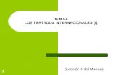 1 TEMA 6 LOS TRATADOS INTERNACIONALES (I) (Lección 8 del Manual)