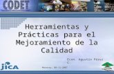 Herramientas y Prácticas para el Mejoramiento de la Calidad Maracay, 08-11-2007 Econ. Agustín Pérez C.