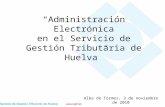 Administración Electrónica en el Servicio de Gestión Tributaria de Huelva Alba de Tormes, 3 de noviembre de 2010.
