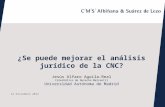 ¿Se puede mejorar el análisis jurídico de la CNC? Jesús Alfaro Aguila-Real Catedrático de Derecho Mercantil Universidad Autónoma de Madrid 12 diciembre.