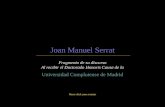 Discurso de Joan Manuel Serrat en la Universidad Complutense de Madrid