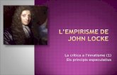 L’empirisme de John Locke (innatisme 1)