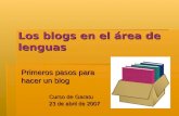 Los blogs en el área de lenguas