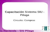 Proyecto Hacienda – SIU Pilaga Capacitación Capacitación Sistema SIU - Pilaga Circuito: Compras.