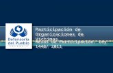 Mesas de Participación. Ley 1448/ 2011 Participación de Organizaciones de Víctimas.