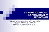 LA ESTRUCTURA DE LA PUBLICIDAD Y PROMOCIÓN FUNCIÓN DE LAS AGENCIAS DE PUBLICIDAD Y OTRAS ORGANIZACIONES DE COMUNICACIÓN DE MARKETING.