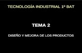 TECNOLOGÍA INDUSTRIAL 1º BAT TEMA 2 DISEÑO Y MEJORA DE LOS PRODUCTOS.