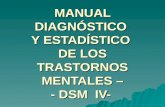 MANUAL DIAGNÓSTICO Y ESTADÍSTICO DE LOS TRASTORNOS MENTALES – - DSM IV-