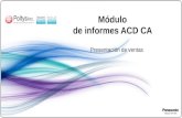 1 Módulo de informes ACD CA Presentación de ventas.