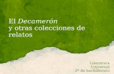 El Decamerón y otras colecciones de relatos Literatura Universal 2º de bachillerato.