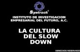 LA CULTURA DEL SLOW DOWN INSTITUTO DE INVESTIGACION EMPRESARIAL DEL FUTURO, A.C. DERECHOS RESERVADOS.