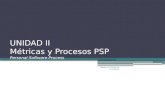 UNIDAD II Métricas y Procesos PSP Personal Software Process Calidad en el Desarrollo de Software.