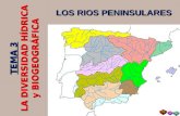 TEMA 3 LA DIVERSIDAD HÍDRICA y BIOGEOGRÁFICA LOS RIOS PENINSULARES.