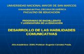 UNIVERSIDAD NACIONAL MAYOR DE SAN MARCOS Universidad del Perú, DECANA DE AMÉRICA FACULTAD DE EDUCACIÓN PROGRAMAS DE BACHILLERATO Y LICENCIATURA DE LA EDUCACIÓN.