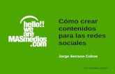 Contenidos y redes sociales 2012