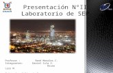 Presentación N°II Laboratorio de SEP Profesor : René Morales C. Integrantes: Daniel Isla V. Bruno Lazo M. Cristopher Maldonado C.