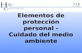 Elementos de protección personal - Cuidado del medio ambiente.
