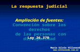 La respuesta judicial Ampliación de fuentes: Convención sobre los derechos de las personas con discapacidad Ley 26.378 María Silvia Villaverde .