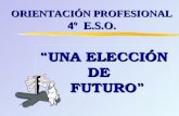 UNA ELECCIÓN DE FUTURO ORIENTACIÓN PROFESIONAL 4º E.S.O.
