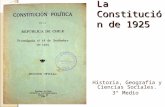La Constitución de 1925 Historia, Geografía y Ciencias Sociales. 3° Medio.
