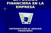 LA FUNCIÓN FINANCIERA EN LA EMPRESA (INTRODUCCIÓN AL ANÁLISIS FINANCIERO)